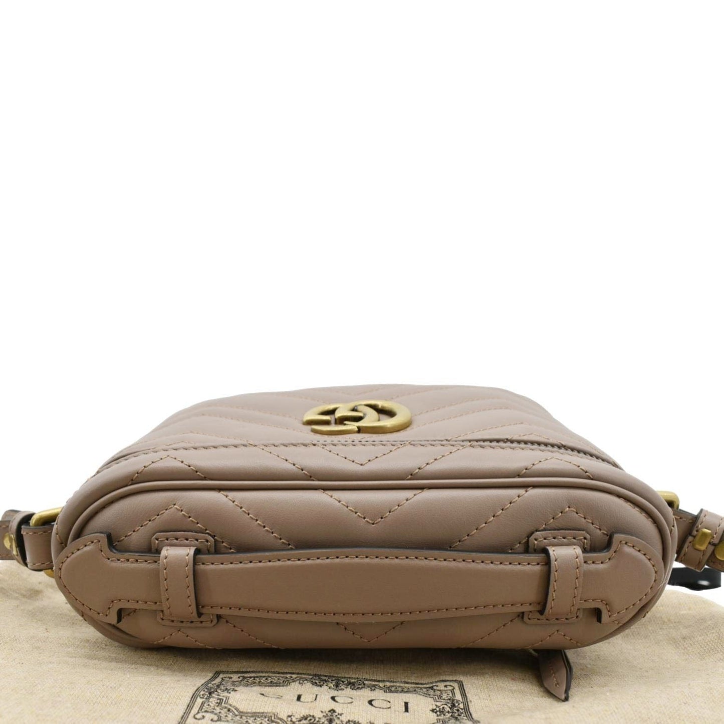 Gucci Marmont Vanity Crossbody Bag Dusty Leather Pink