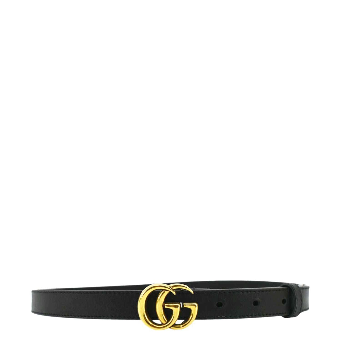 Gucci Slim Double Marmont Buckle Belt Size Handbag Leather Black Accessory