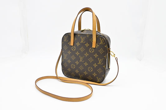 Louis Vuitton Spontini Monogram Canvas Handbag Canvas 1