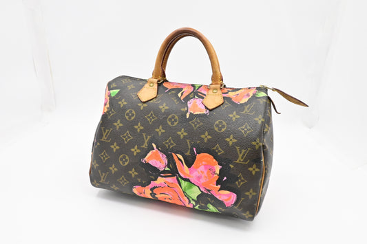 Louis Vuitton x Stephen Spro Speedy 30 Monogram Canvas Handbag Canvas 1