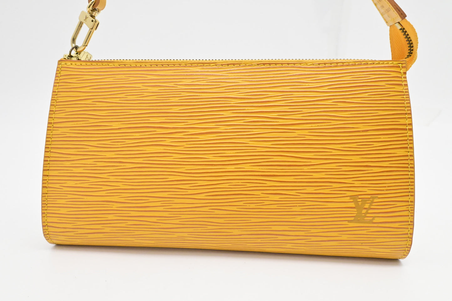 Louis Vuitton Pochette Accessoire Epi Leather Yellow Clutch Bag