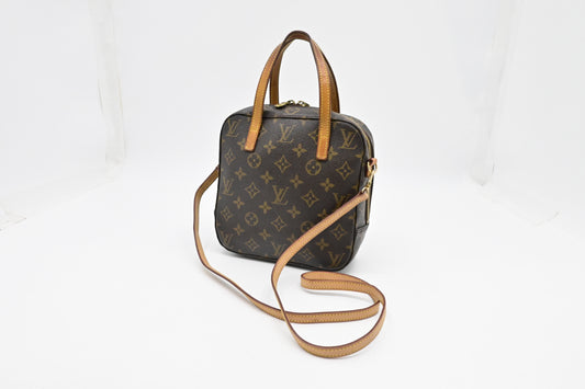 Louis Vuitton Spontini Monogram Canvas Handbag Canvas 2