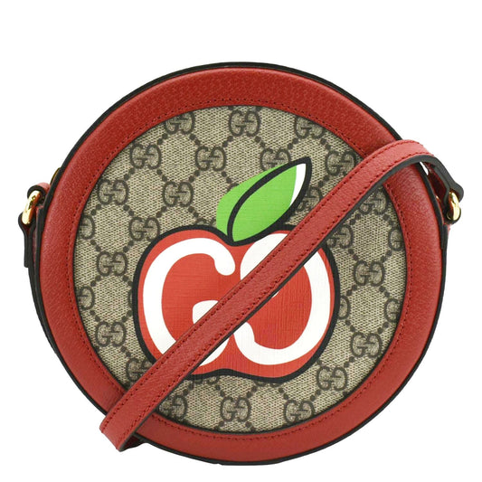 Gucci Ophidia Apple Round Supreme Crossbody Bag Canvas Monogram