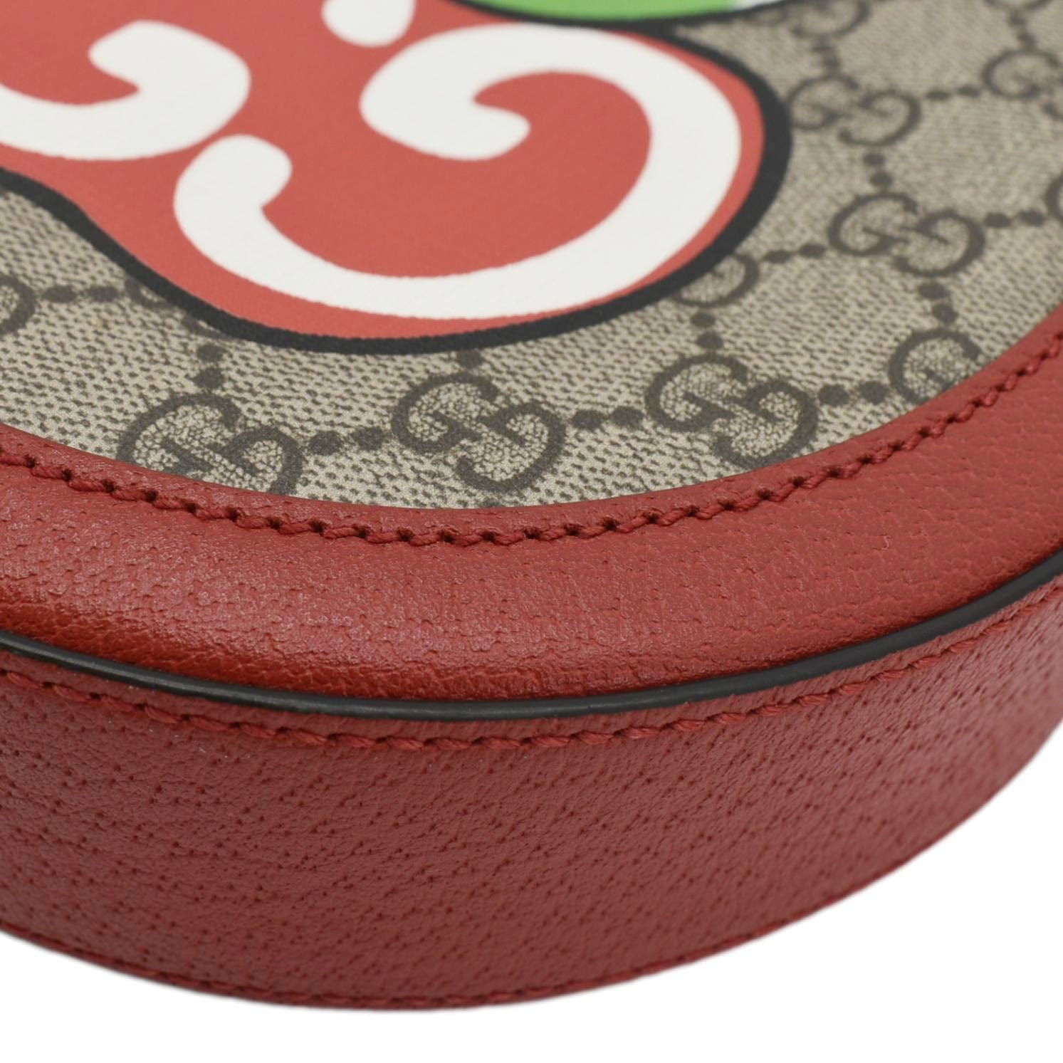 Gucci Ophidia Apple Round Supreme Crossbody Bag Canvas Monogram