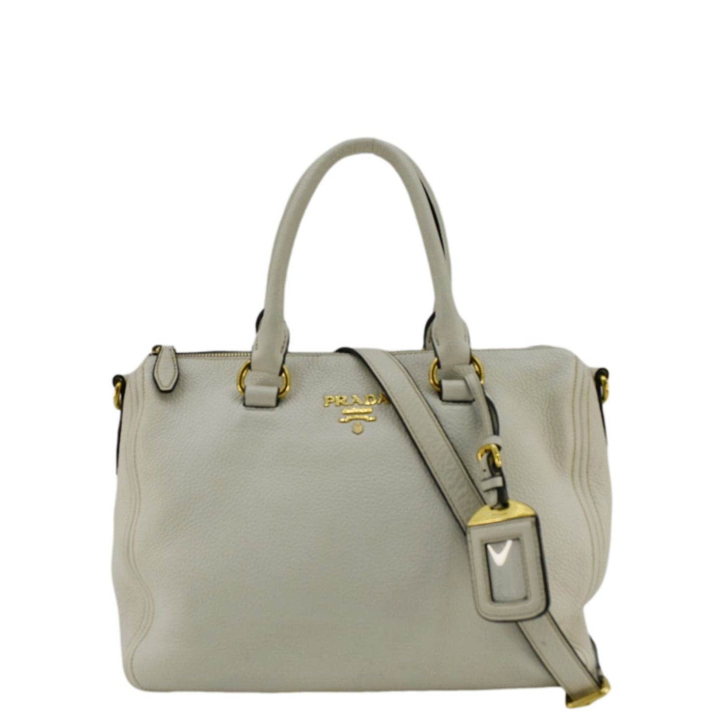 Vitello Phenix Shoulder Bag Leather White