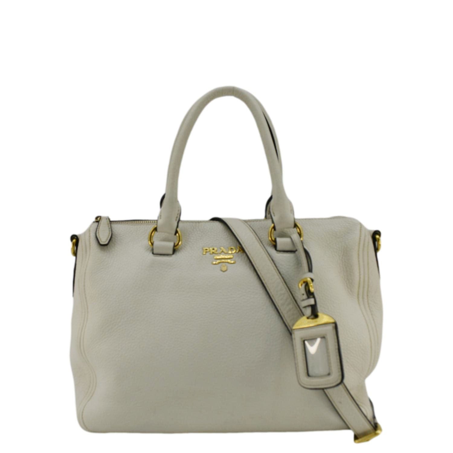 Vitello Phenix Shoulder Bag Leather White