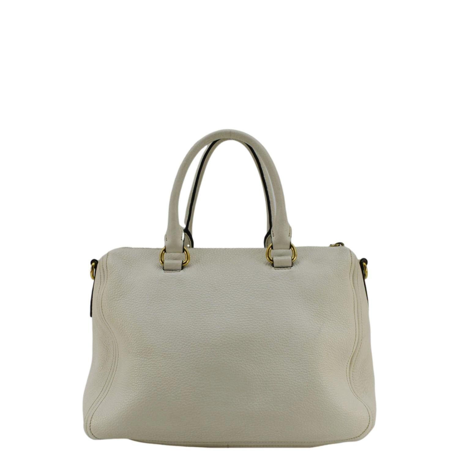 Prada Phenix Shoulder Bag Leather Vitello White