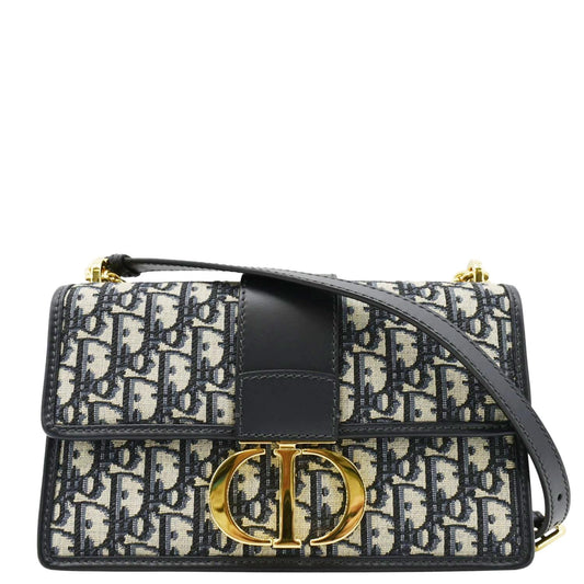 Dior Montaigne Oblique Jacquard Crossbody Clutch Bag Blue