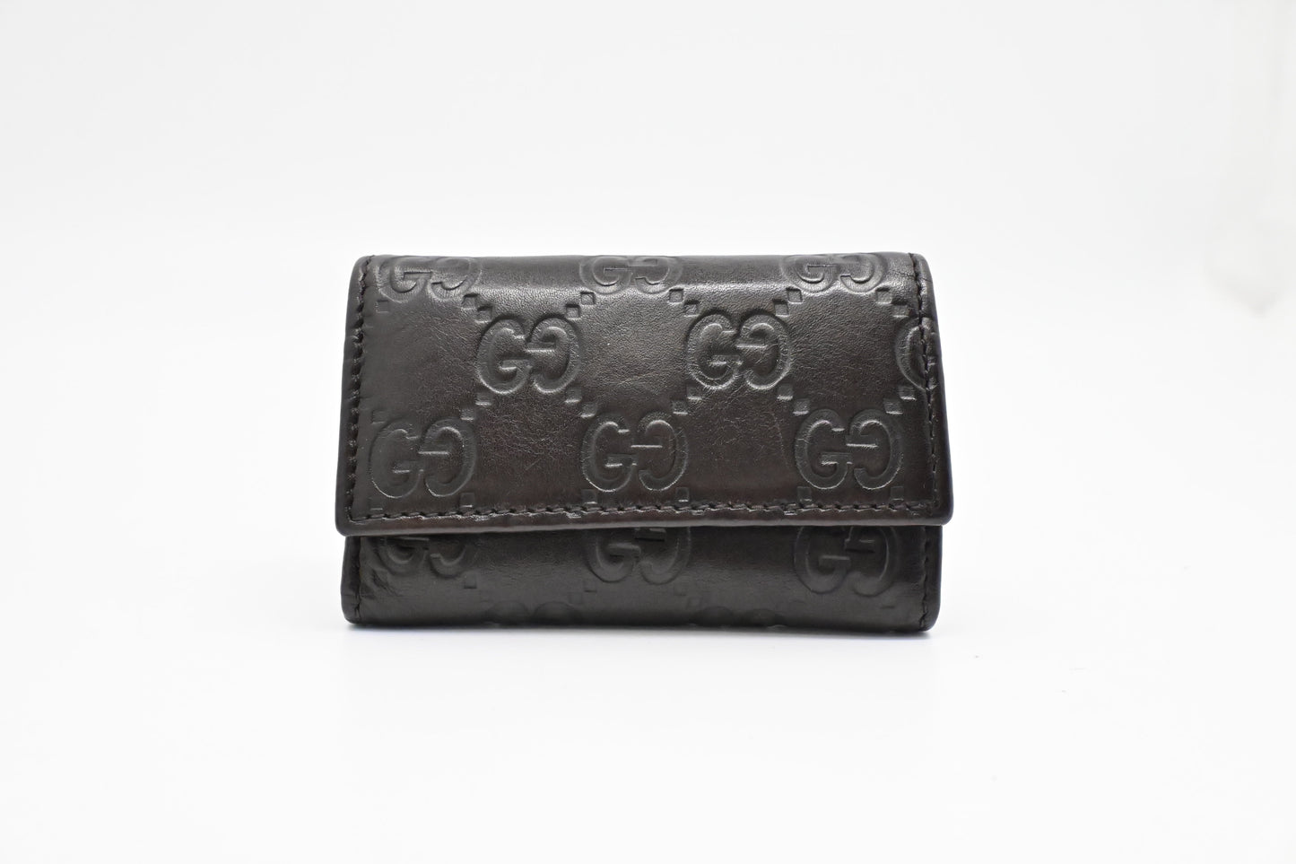 Gucci 6 Key Case Guccissima Leather Brown Handbag