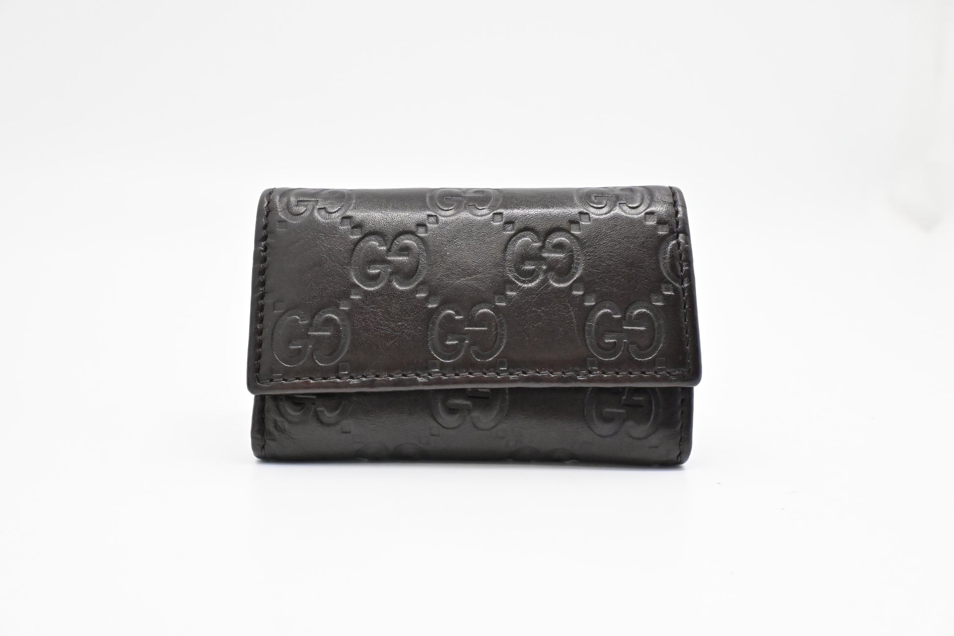 Gucci 6 Key Case Guccissima Leather Brown Handbag