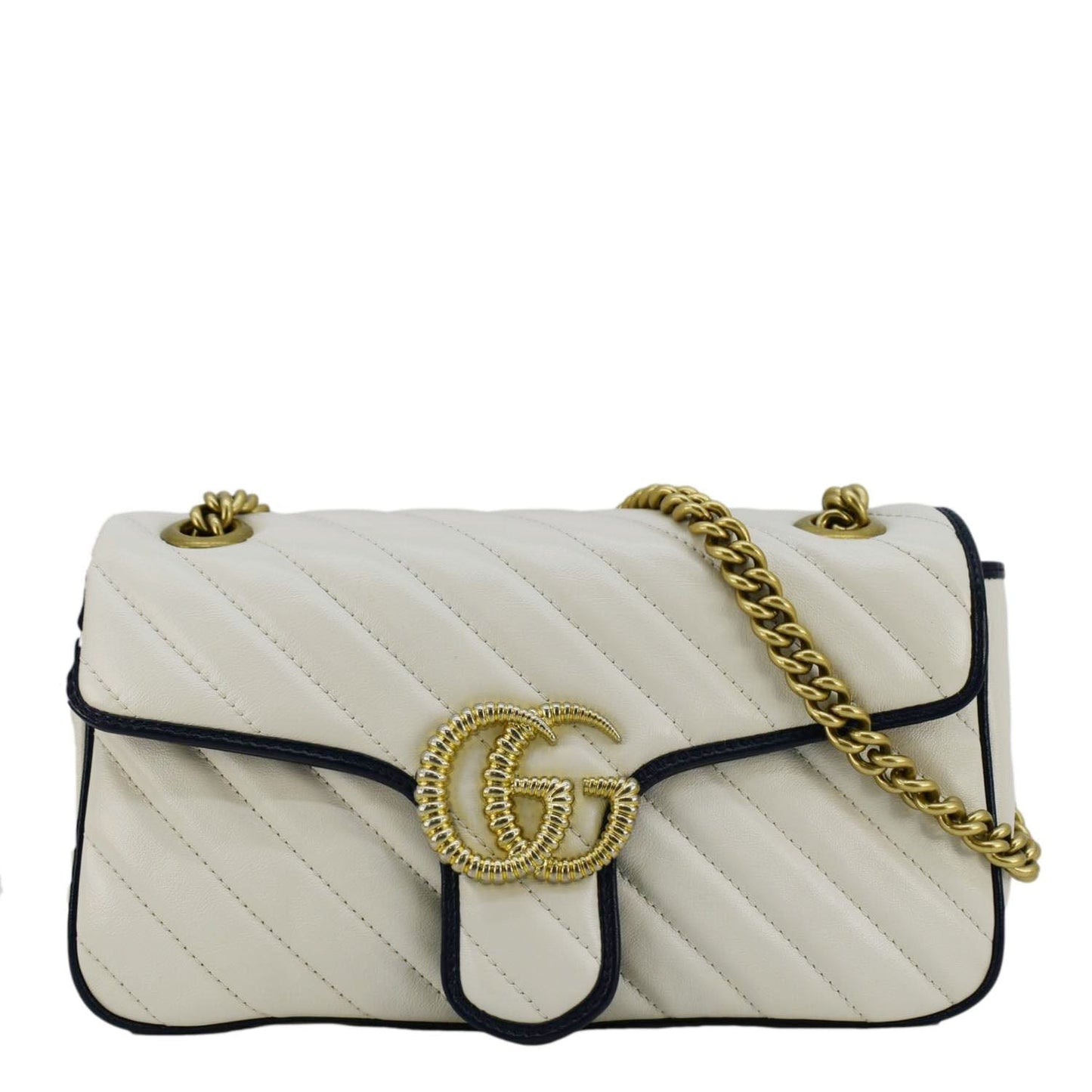 Gucci Marmont Small Diagonal Crossbody Bag Leather Matelasse