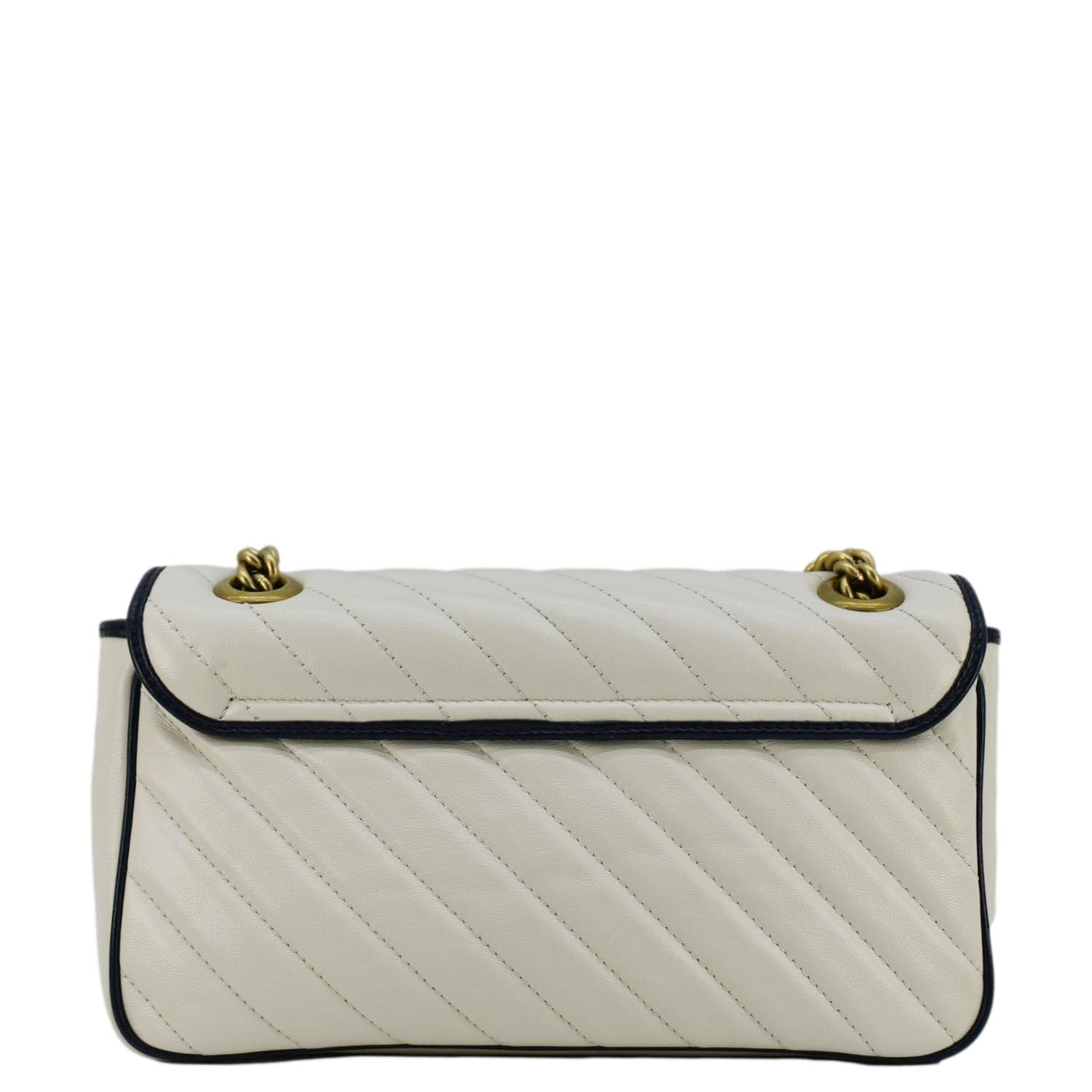 Gucci Marmont Small Diagonal Crossbody Bag Leather Matelasse