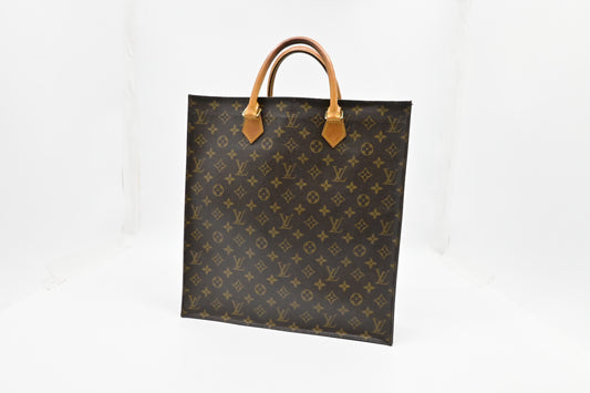 Louis Vuitton Sac Plat Monogram Canvas Handbag Canvas 5