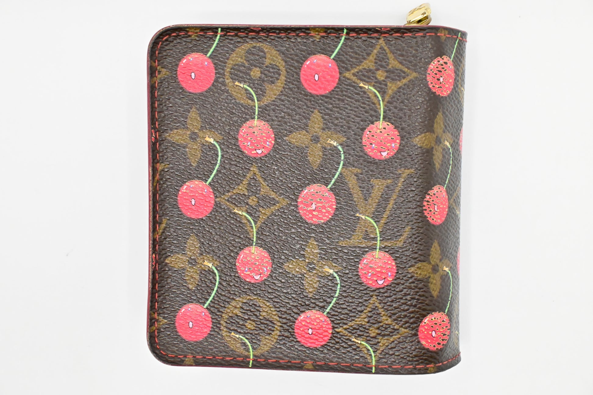 Louis Vuitton x Takashi Murakami Compact Zippy Monogram Canvas Handbag