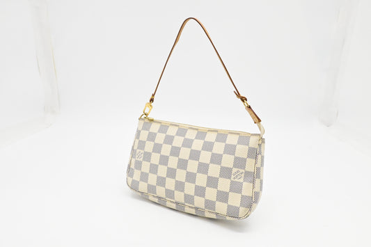 Louis Vuitton Pochette Accessoire Azur Damier Clutch Bag
