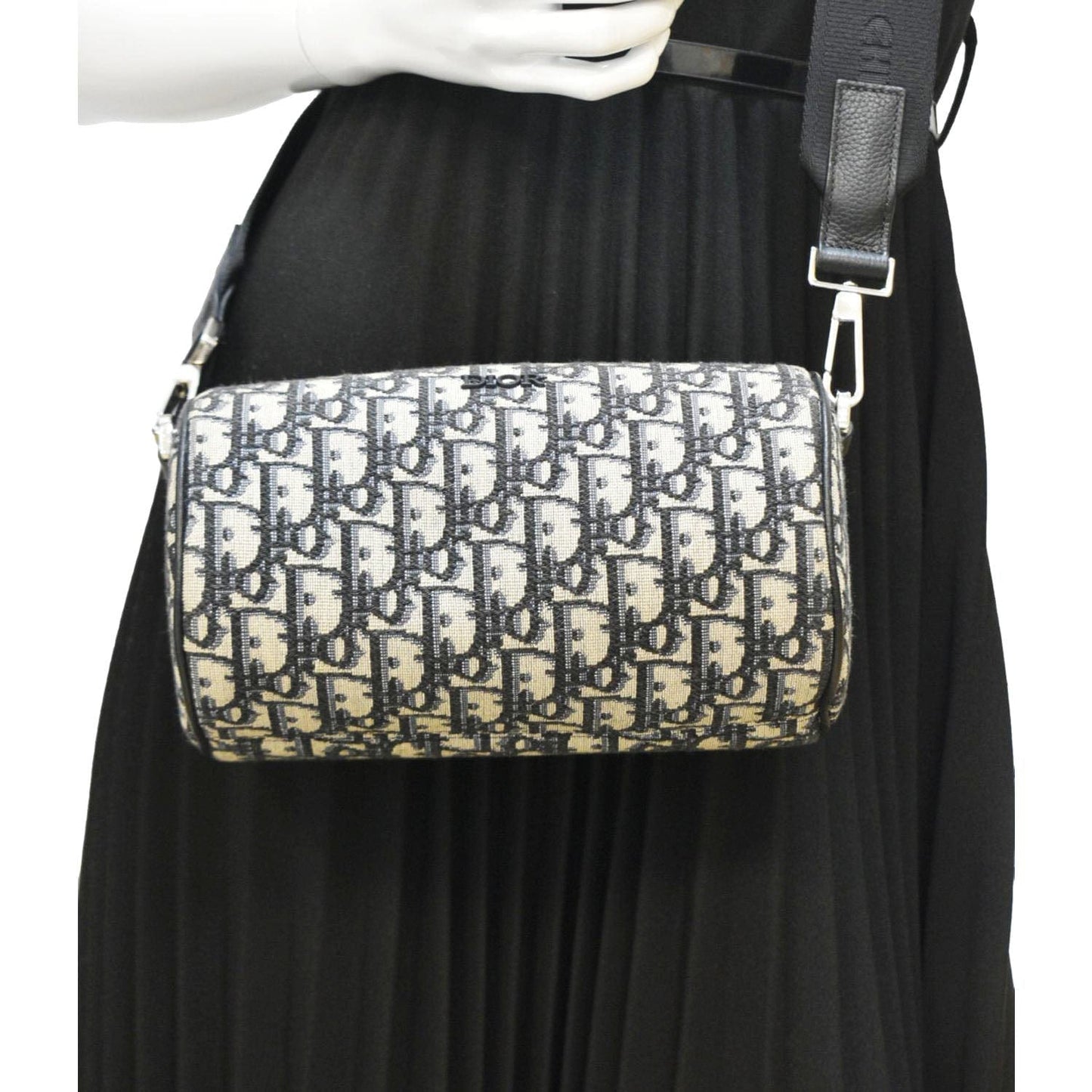 Dior Roller Oblique Messenger Bag Canvas Blue Navy Crossbody Bag