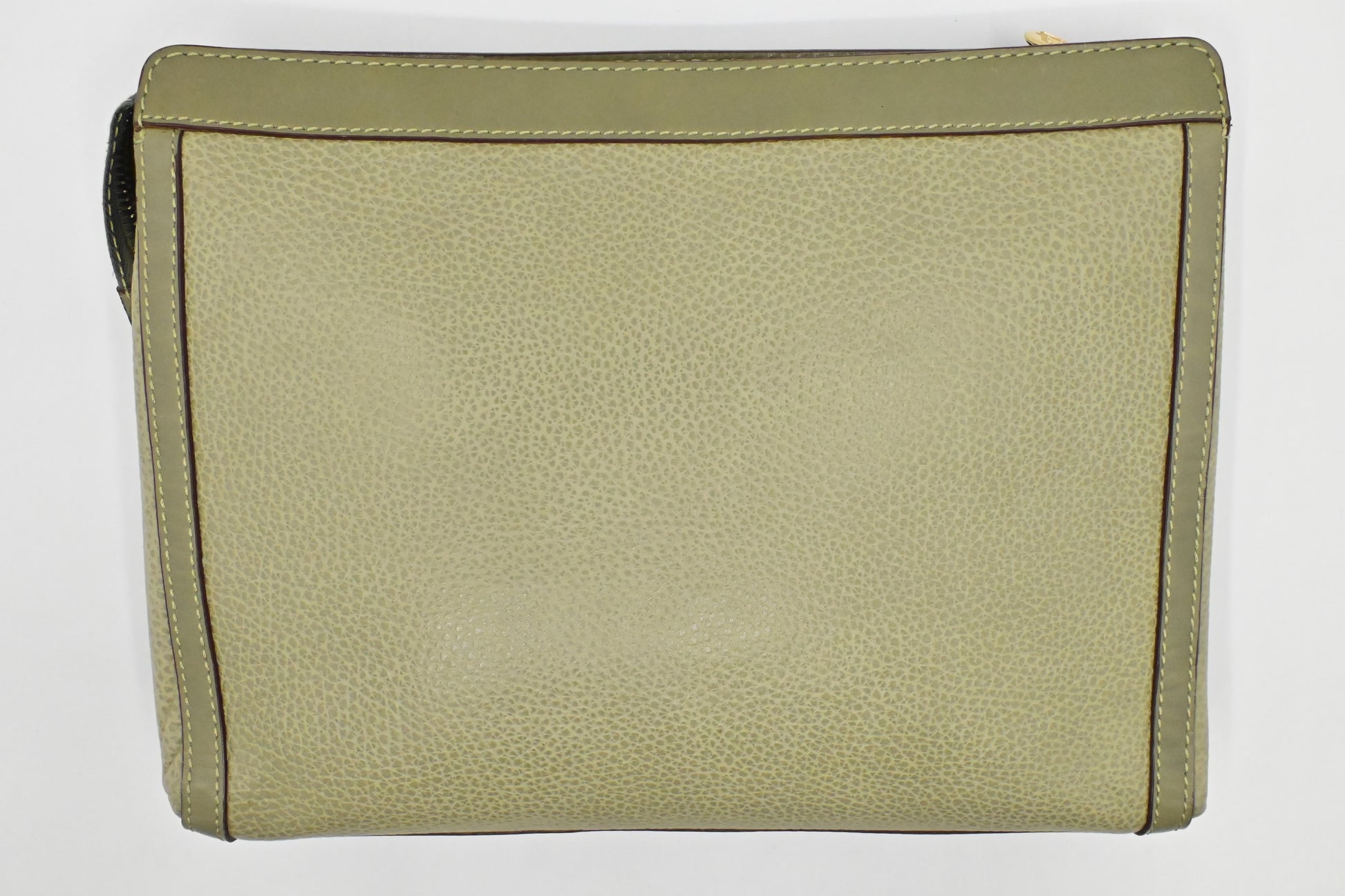 Celine Pouch In Olive Handbag Leather Green Travel Bag