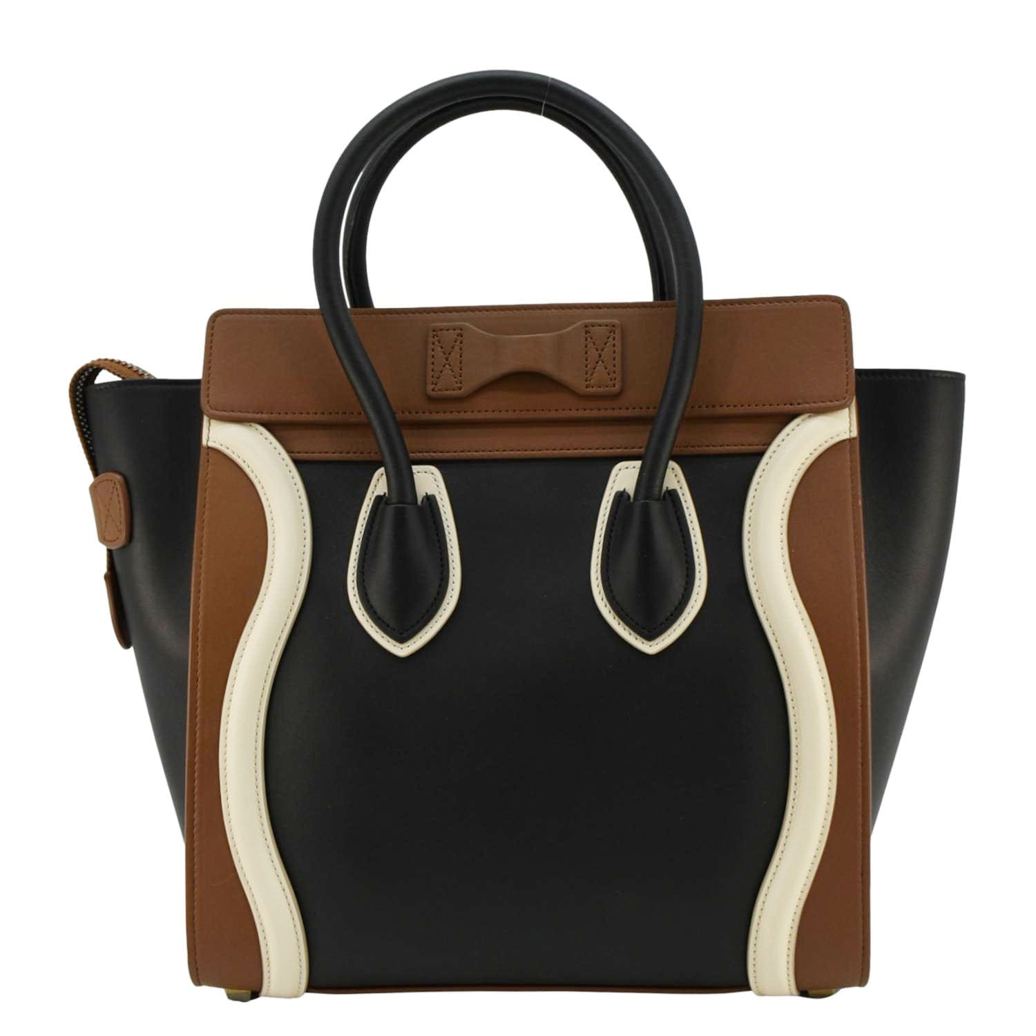 Luggage Smooth Shoulder Bag Tricolor Leather