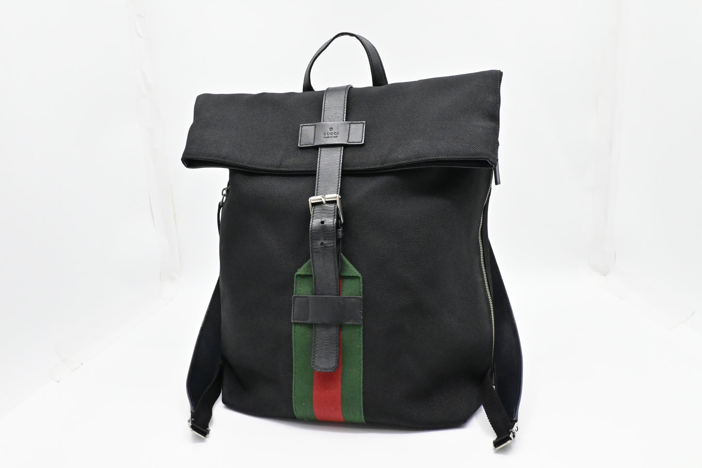 Gucci Web Techno Backpack Canvas Black