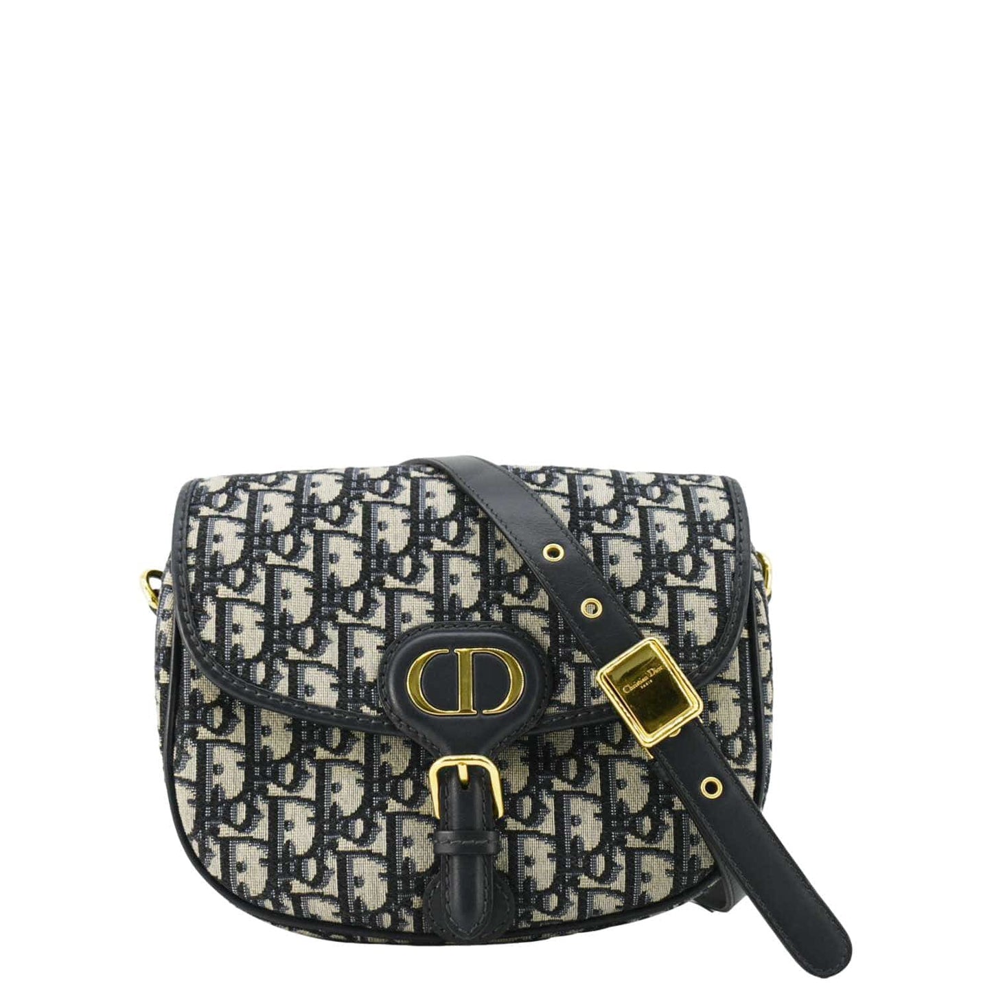 Dior Bobby Oblique Jacquard Crossbody Bag Canvas Blue Navy