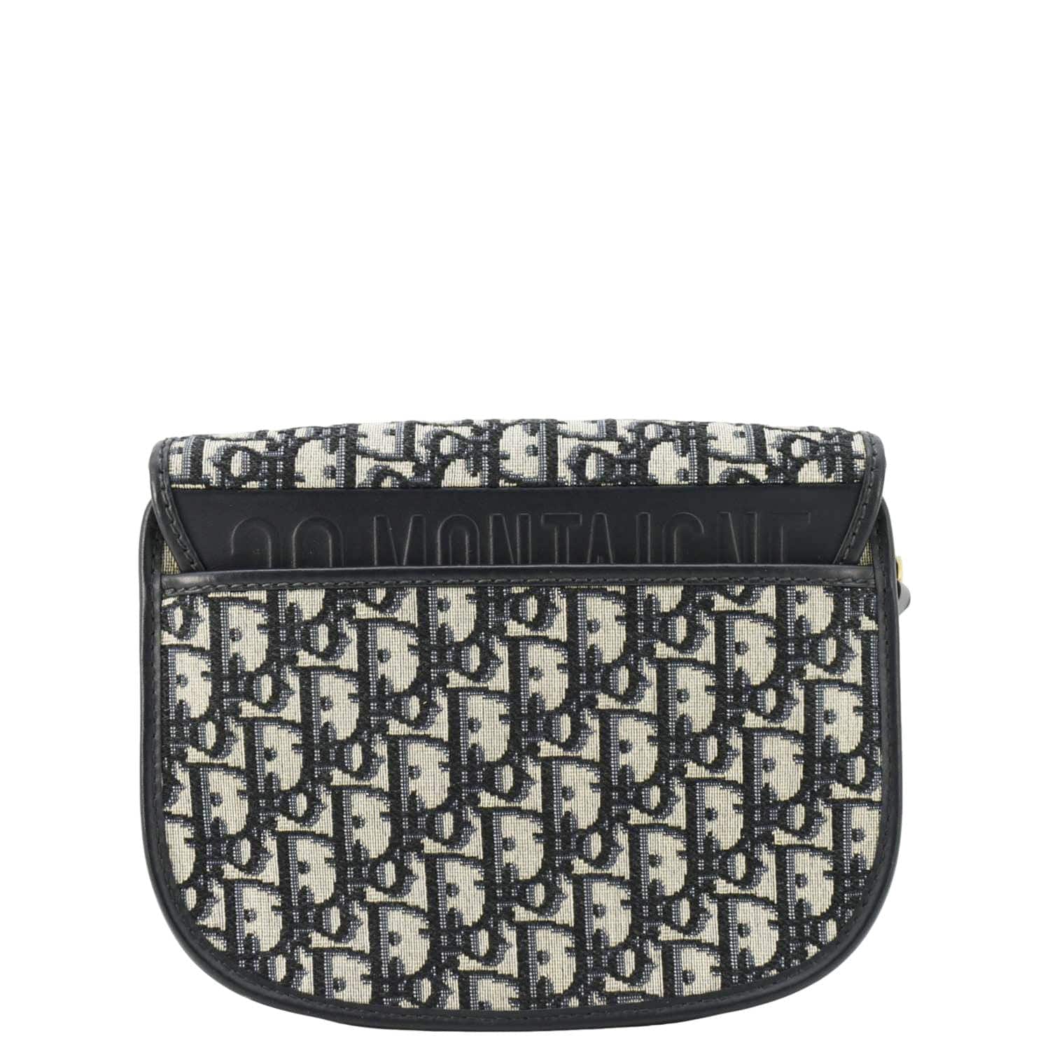 Dior Bobby Oblique Jacquard Crossbody Bag Navy Canvas Blue