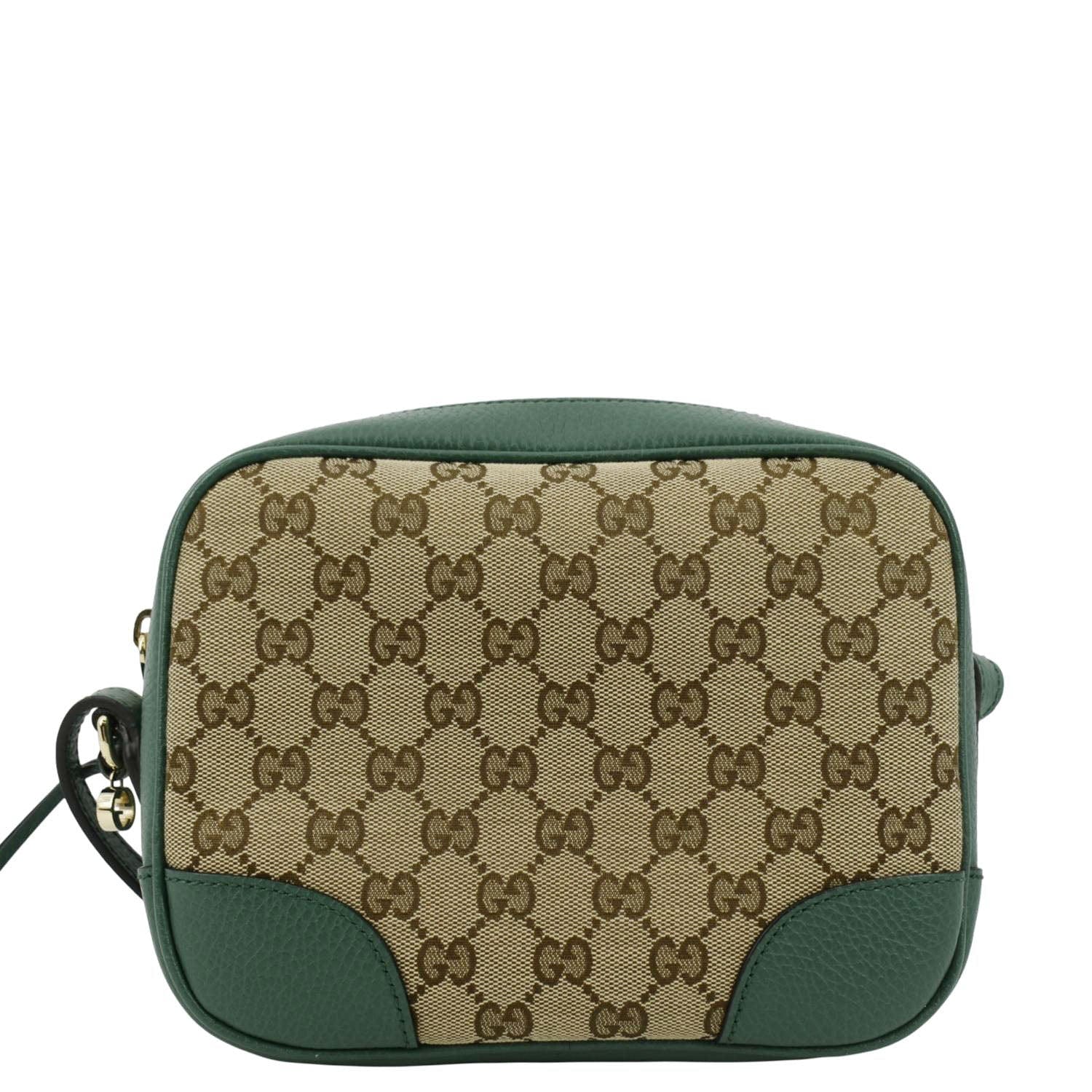 Gucci Bree Crossbody Bag Leather Canvas Bree Camera