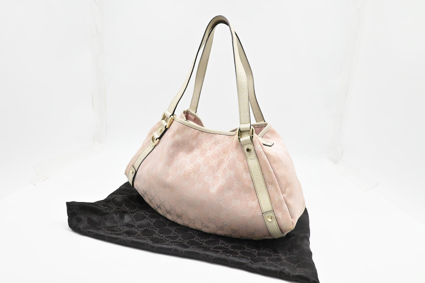 Gucci Abbey GG Canvas Pink Hobo Bag