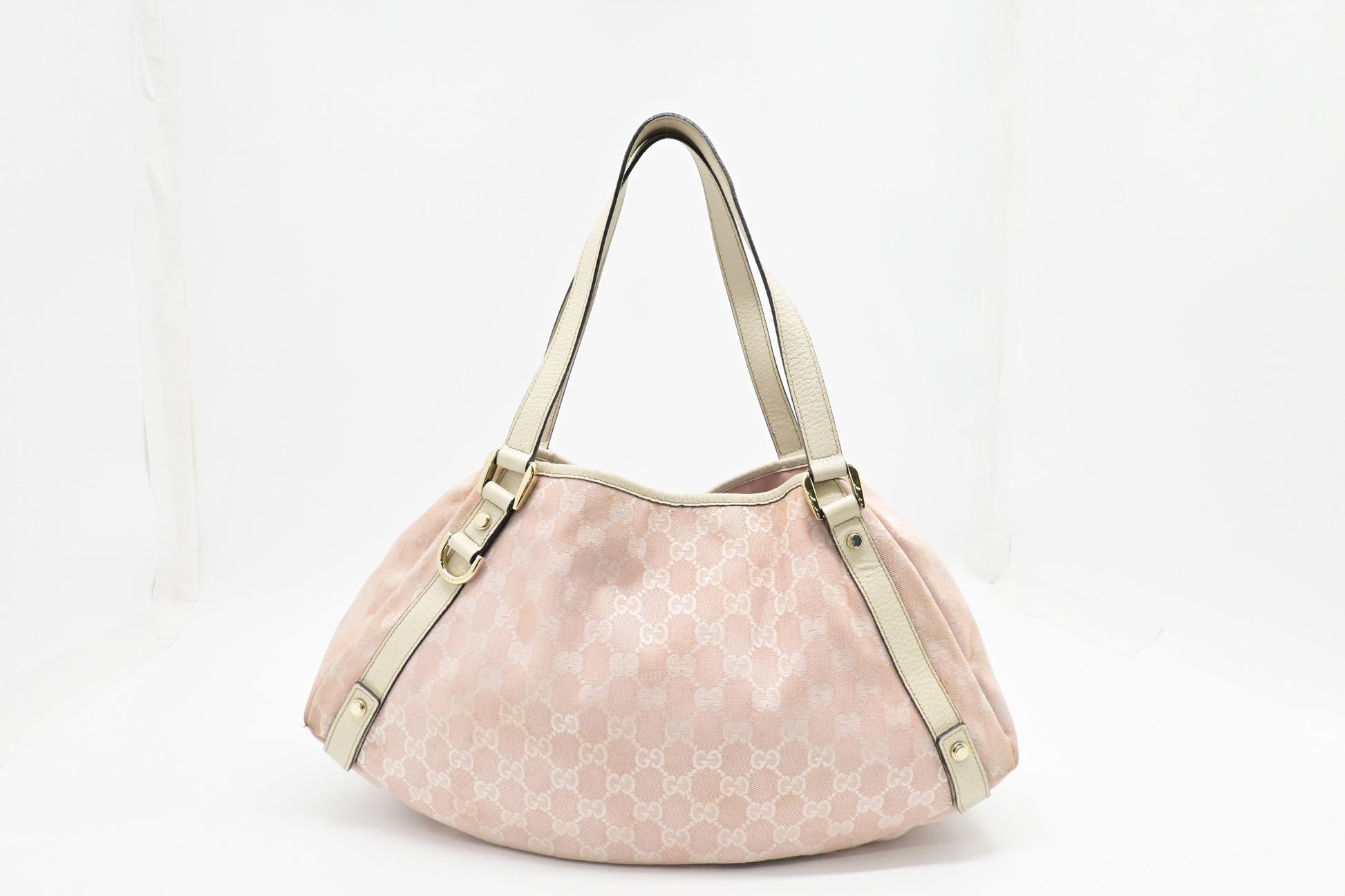Gucci Abbey GG Canvas Pink Hobo Bag