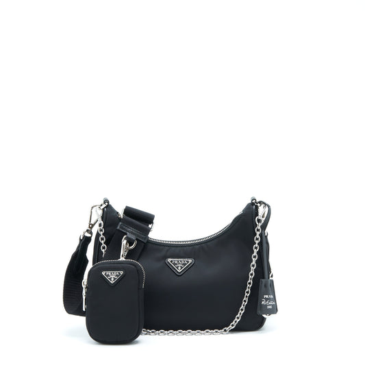 Prada Re Edition Purse Handbag Nylon Black Travel Bag