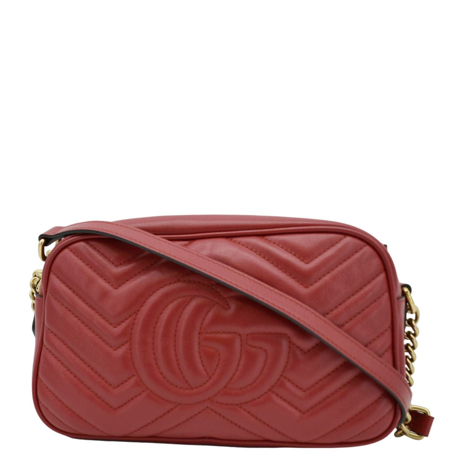 Gucci Marmont Small Chevron Crossbody Camera Bag Leather Matelasse Crossbody Bag Bag 3