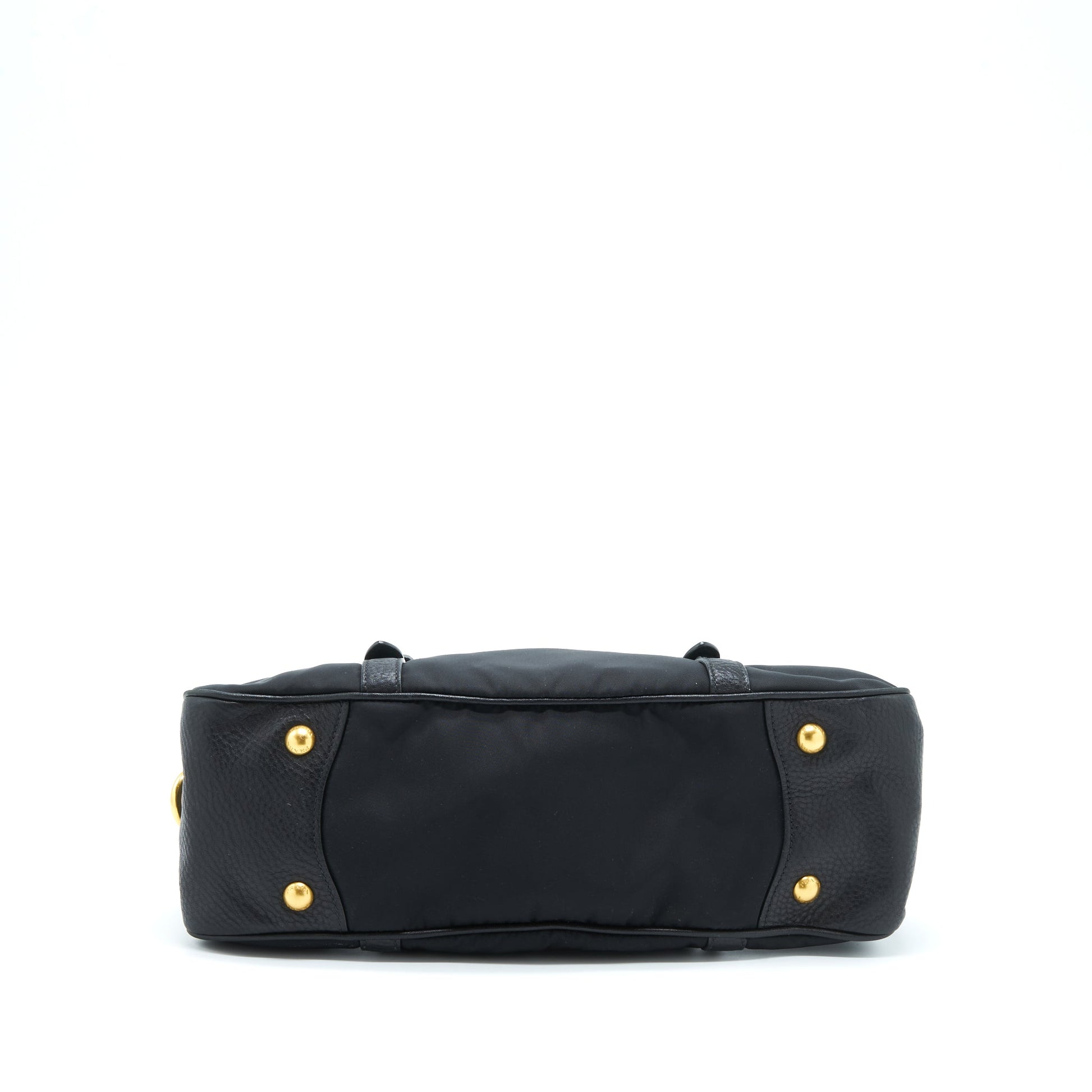 Prada Tessuto Handle Purse And Handbag Leather Nylon Travel Bag