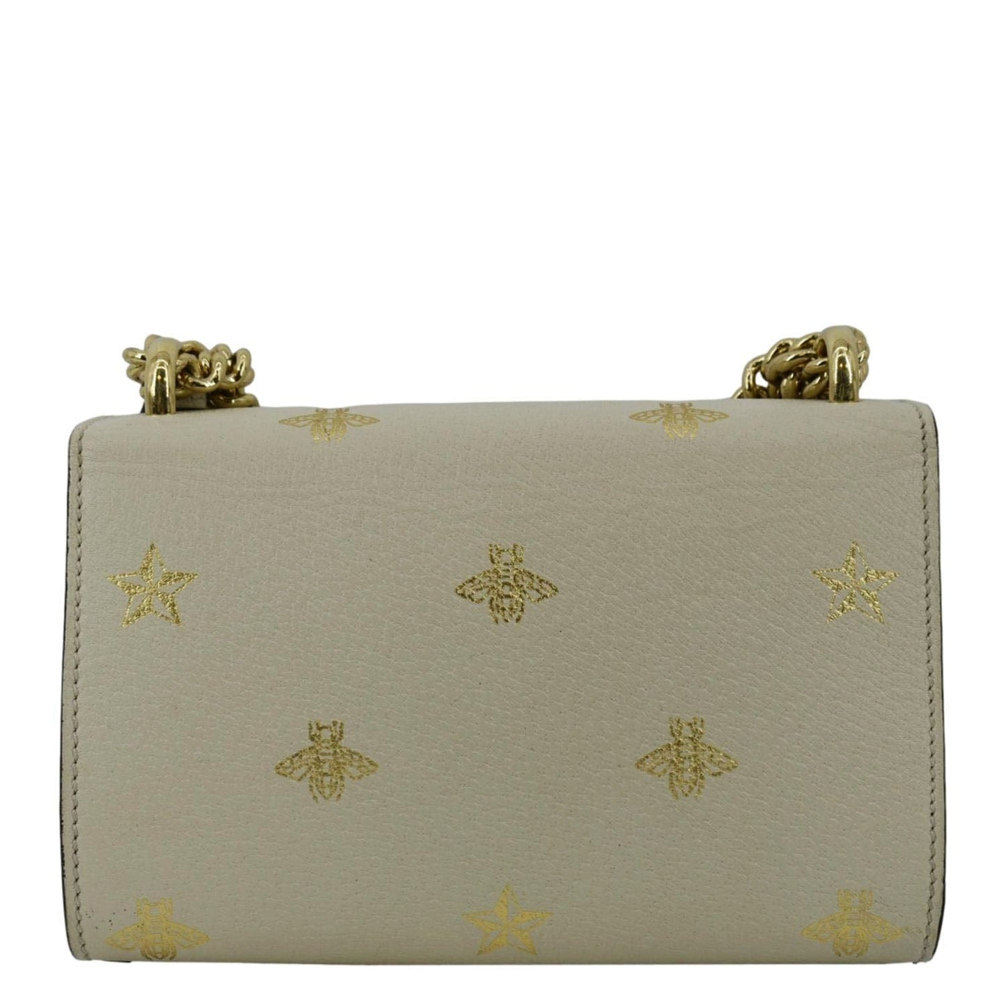 Gucci Padlock Bee Shoulder Bag Ivory Leather