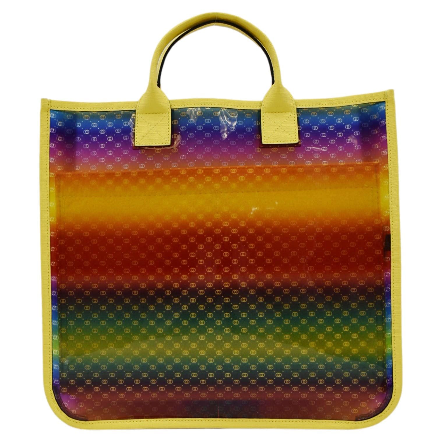Gucci Kids Rainbow Vinyl Tote Bag Multicolor