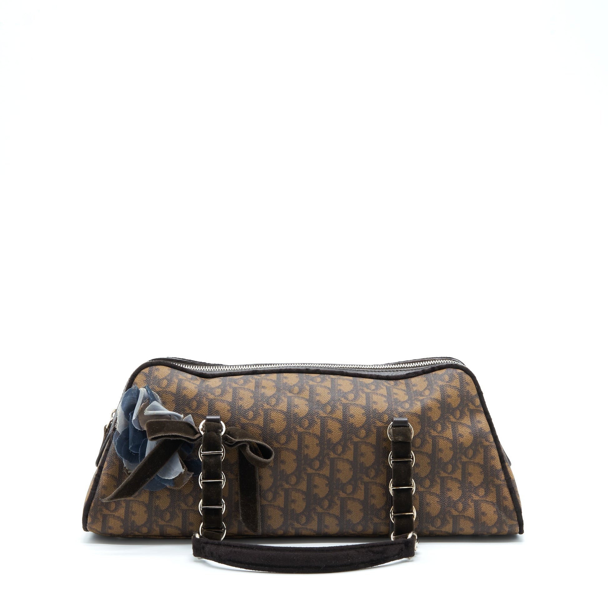 Dior Romantique Trotter Purse Velvet Handbag Canvas Travel Bag