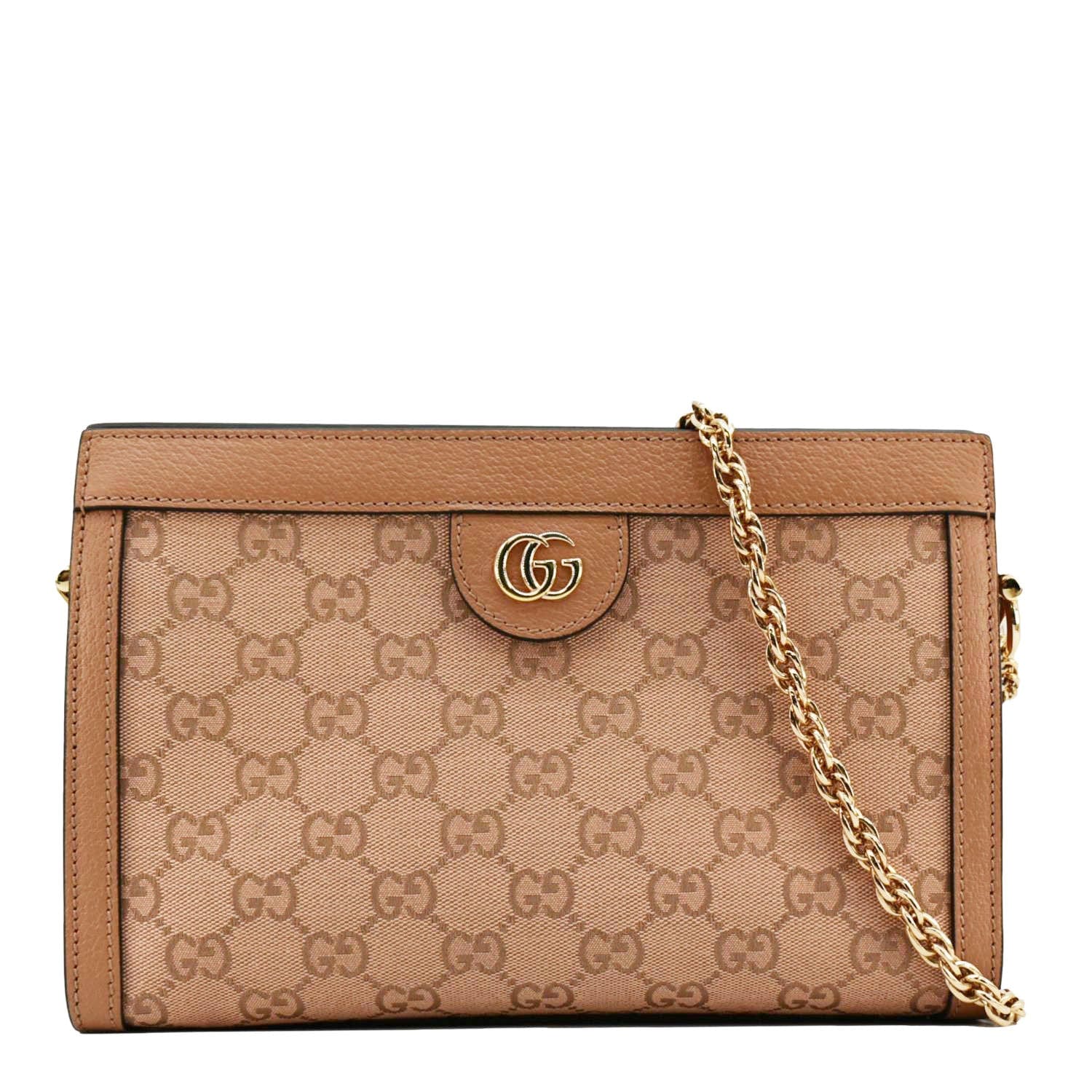 Gucci Ophidia Chain Shoulder Bag Canvas Pink
