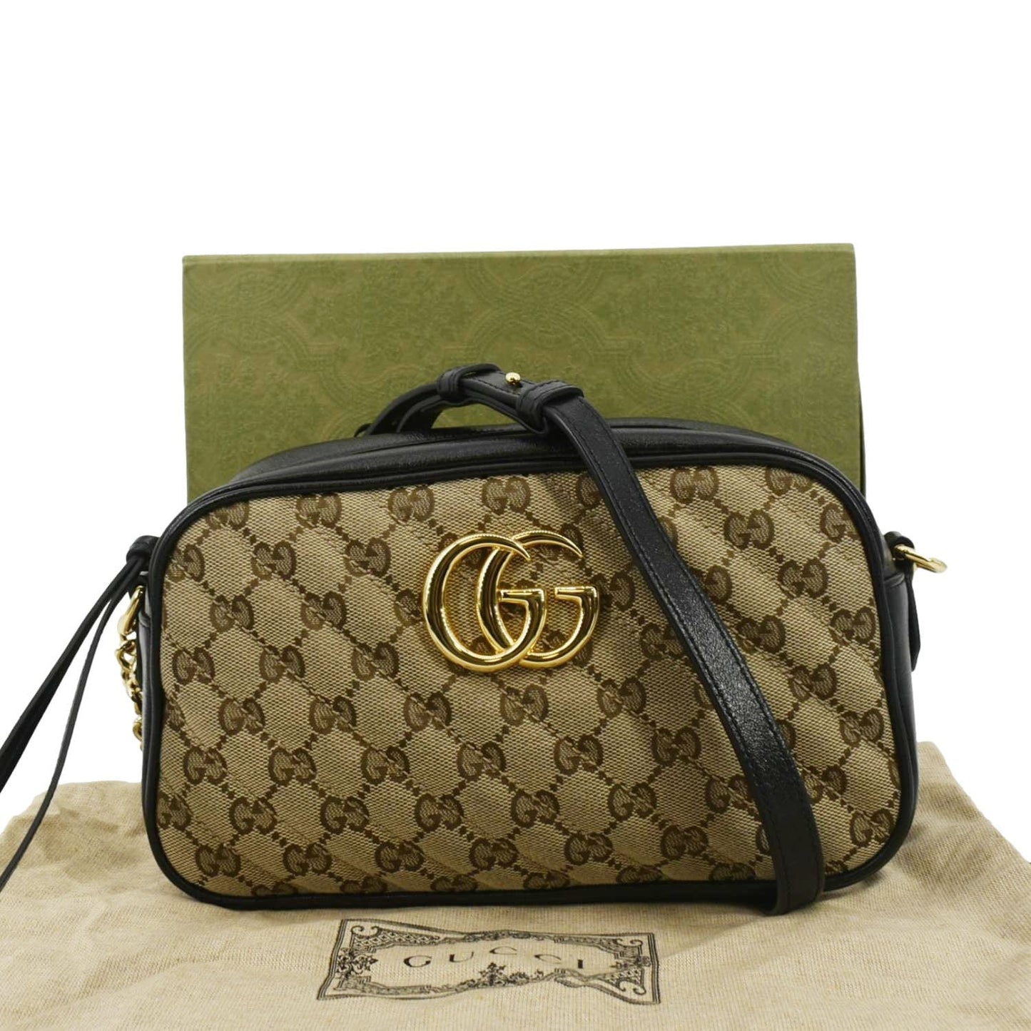 Gucci Marmont Small Crossbody Camera Bag Canvas Monogram Crossbody Bag Small 447634