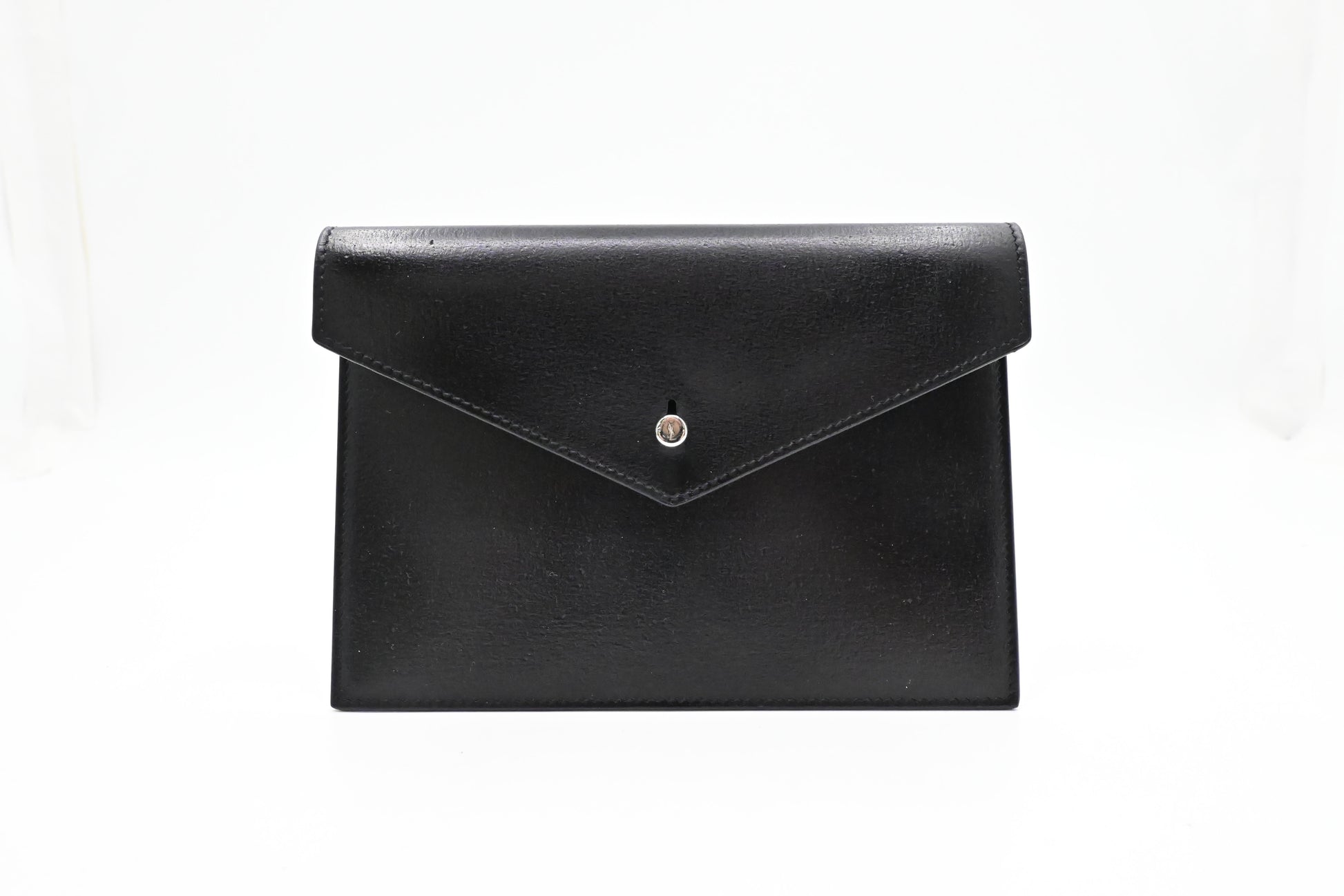 YSL Saint Laurent Envelope In Travel Bag Leather Black