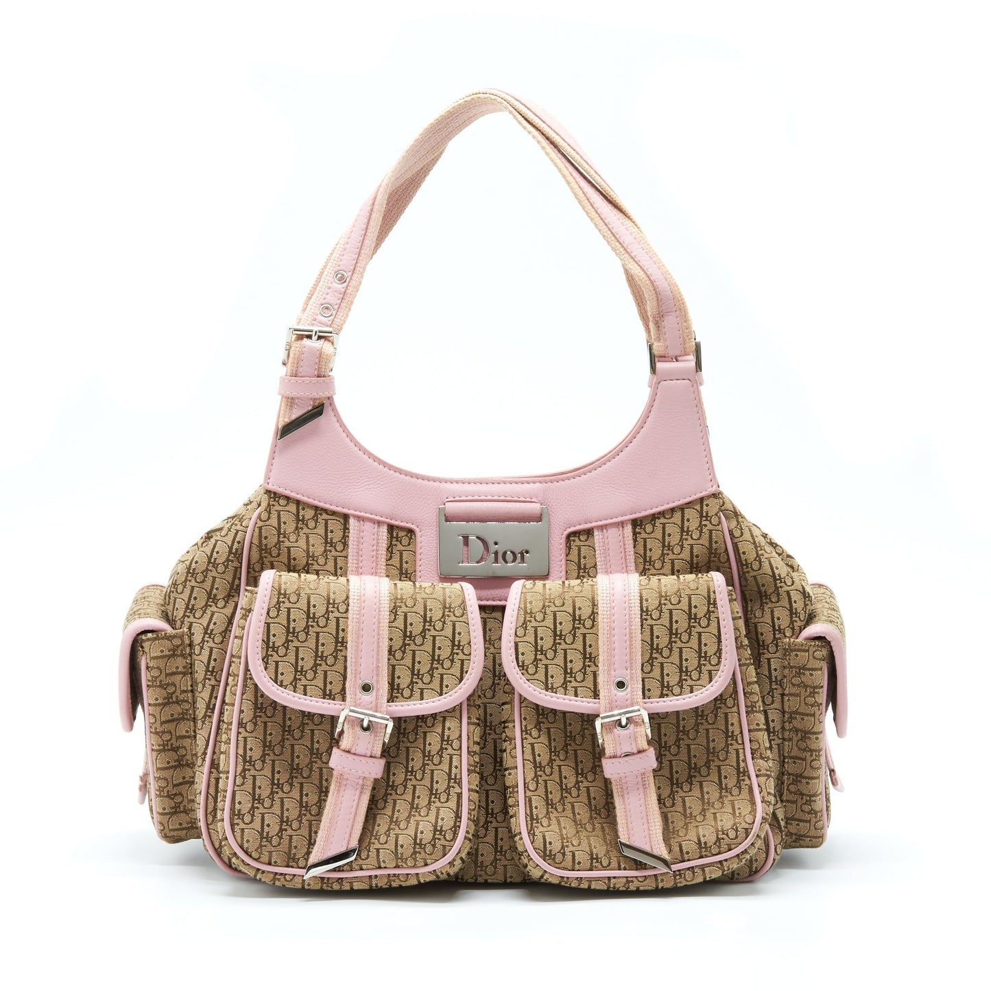 Dior Trotter Street Chic Pocket issimo Hobo Purse Canvas Travel Bag
