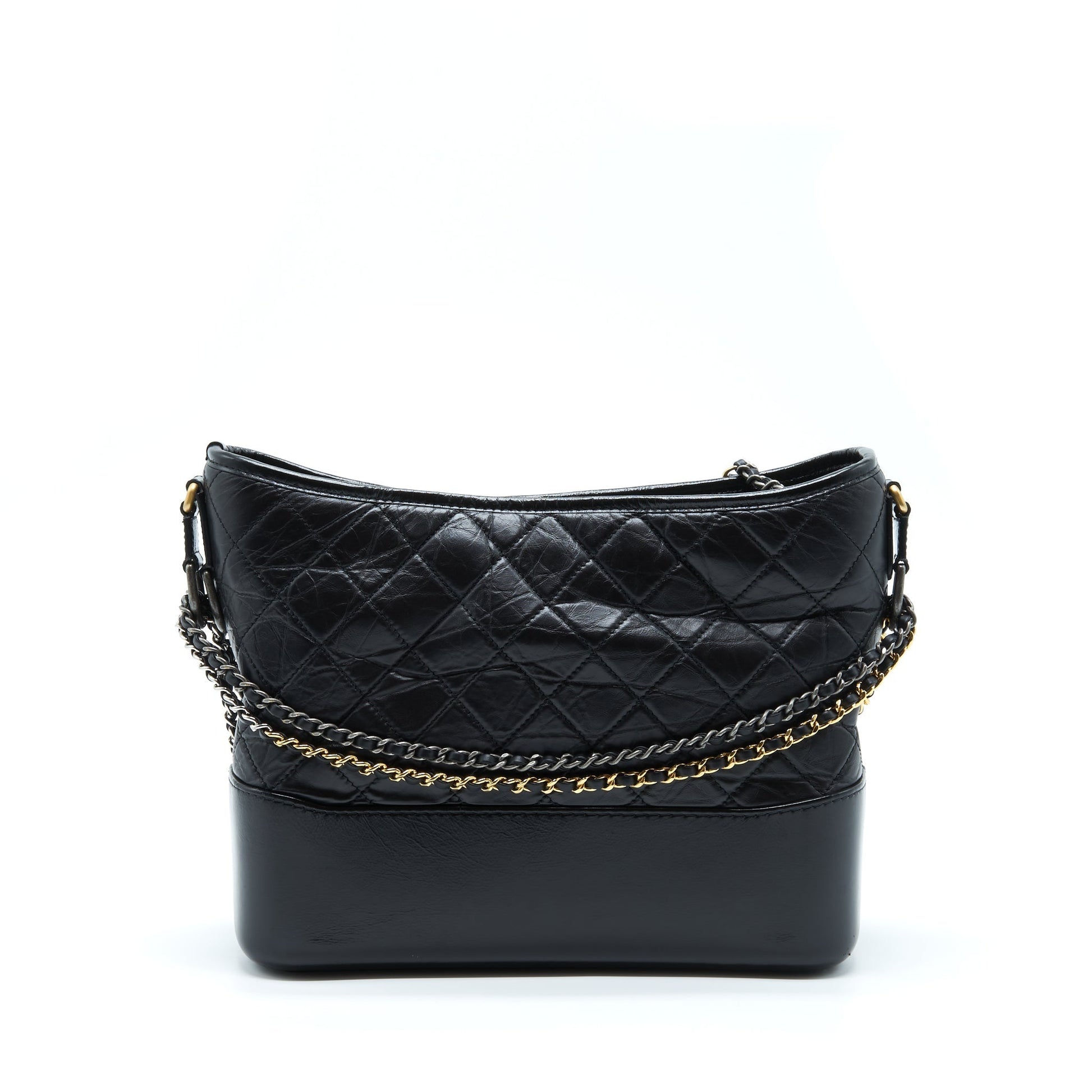 Chanel Gabrielle Calfskin Hardware Multicolour Black Handbag