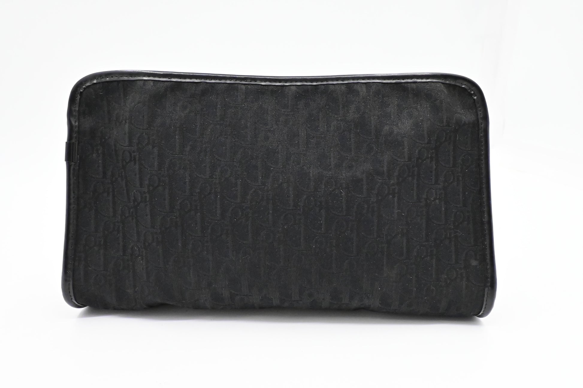 Dior Pouch In Oblique Handbag Canvas Black Travel Bag