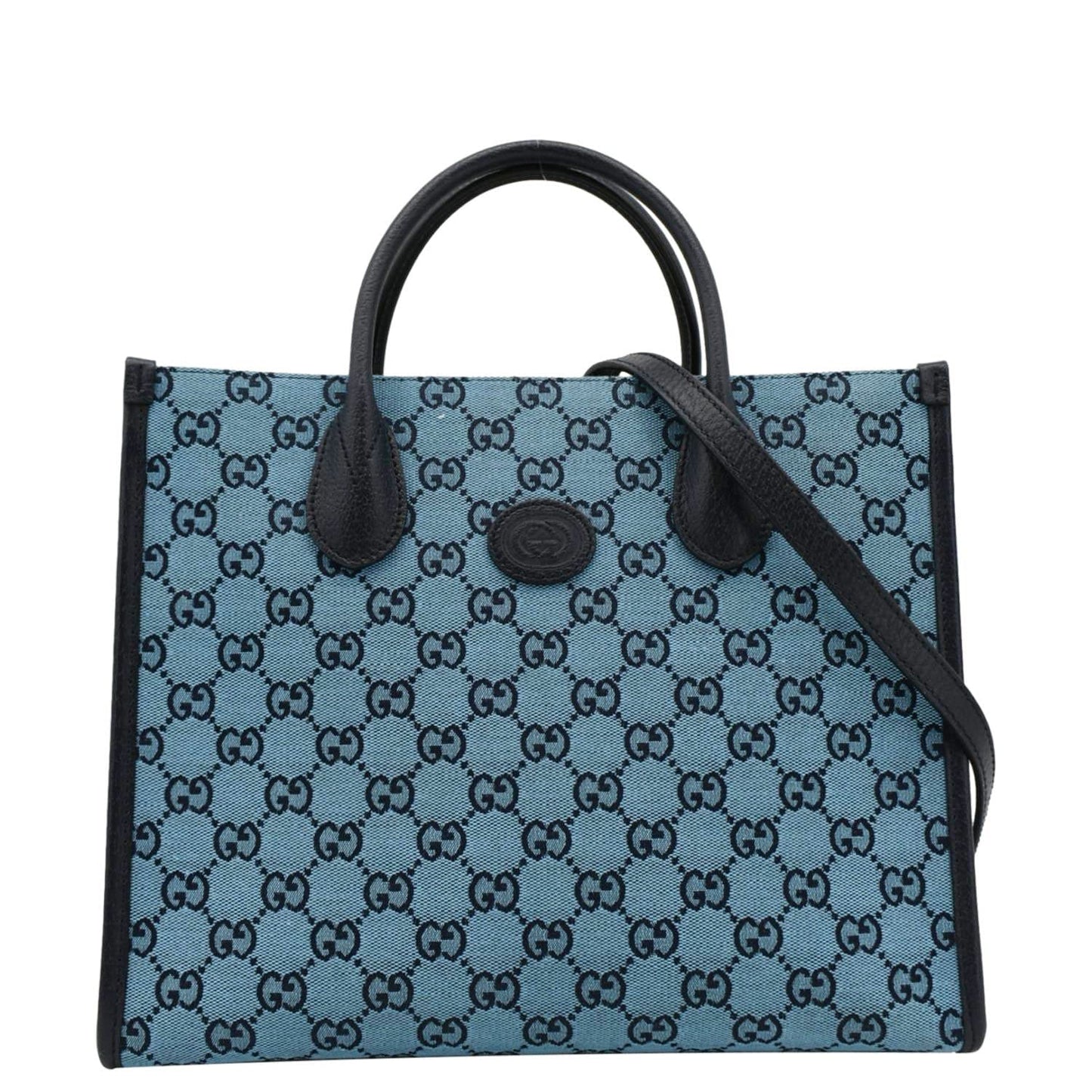 Gucci Interlocking Supreme Tote Bag Canvas Blue