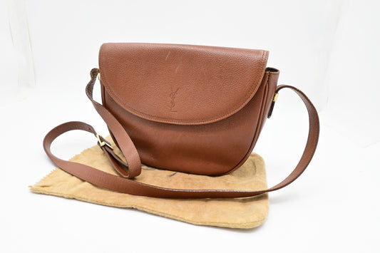 YSL Saint Laurent Crossbody In Leather Brown Crossbody Bag