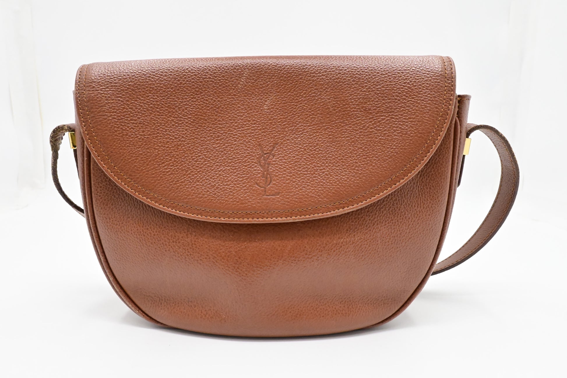 YSL Saint Laurent Crossbody In Leather Brown Crossbody Bag