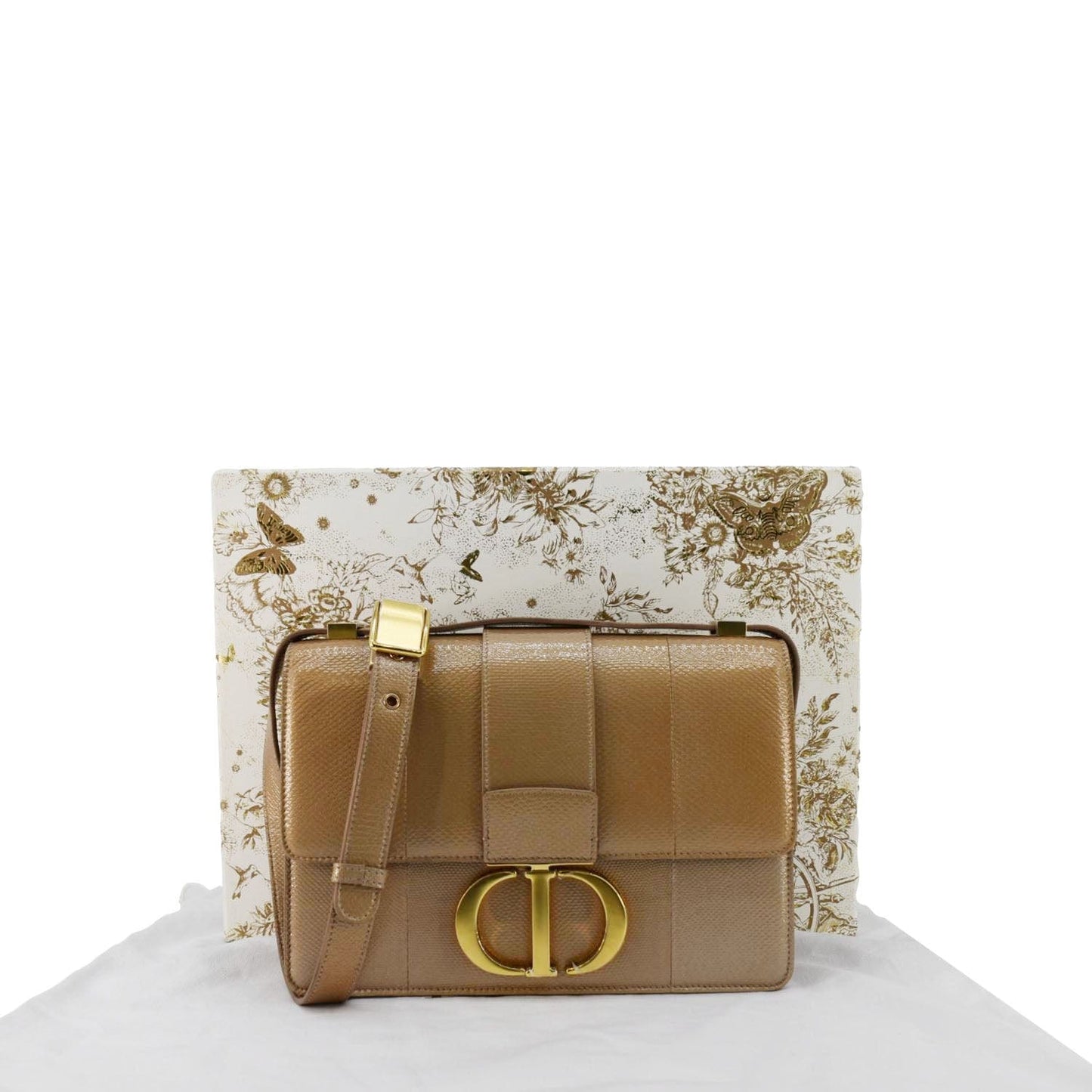 Dior Montaigne Crossbody Bag Leather Brown Flap