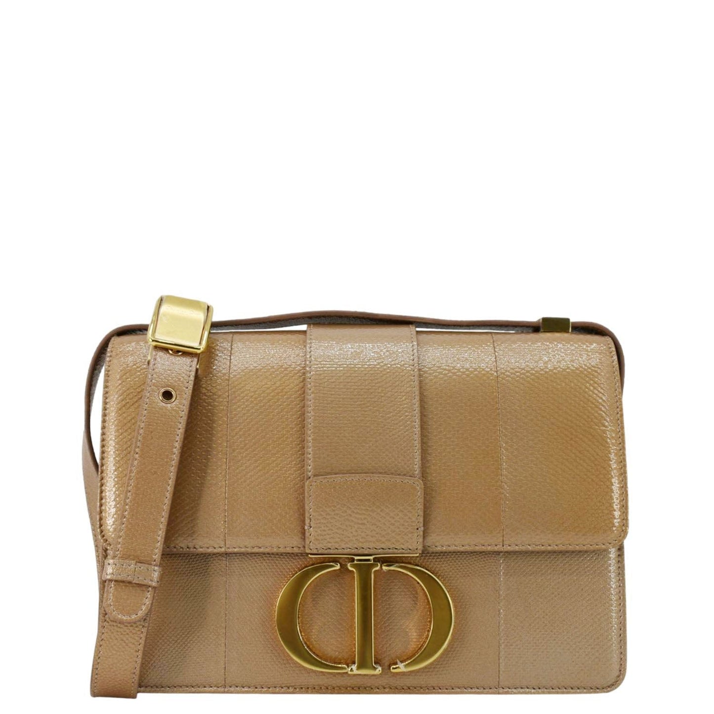 Dior Montaigne Crossbody Bag Leather Brown Flap