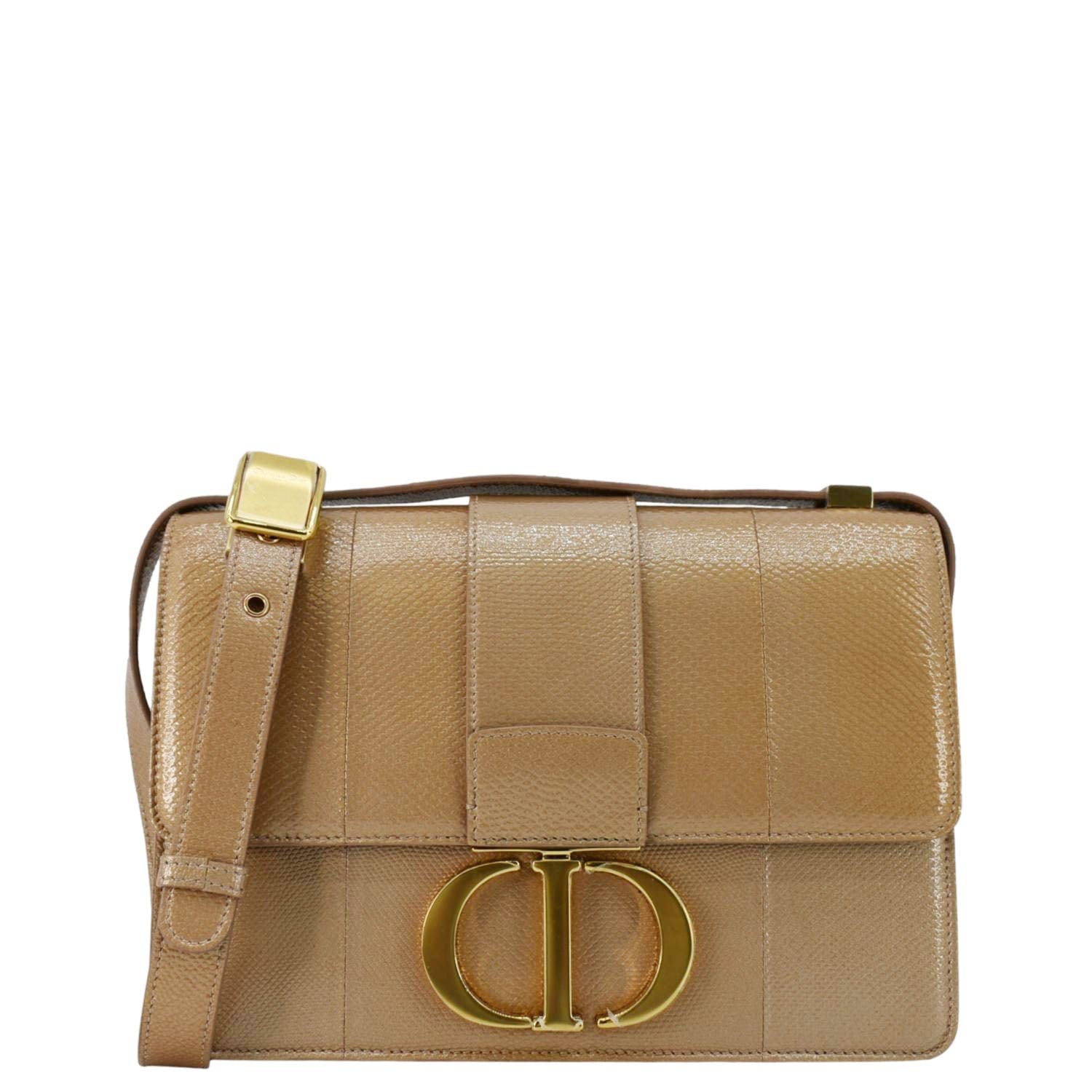 Dior Montaigne Crossbody Bag Leather Brown Flap