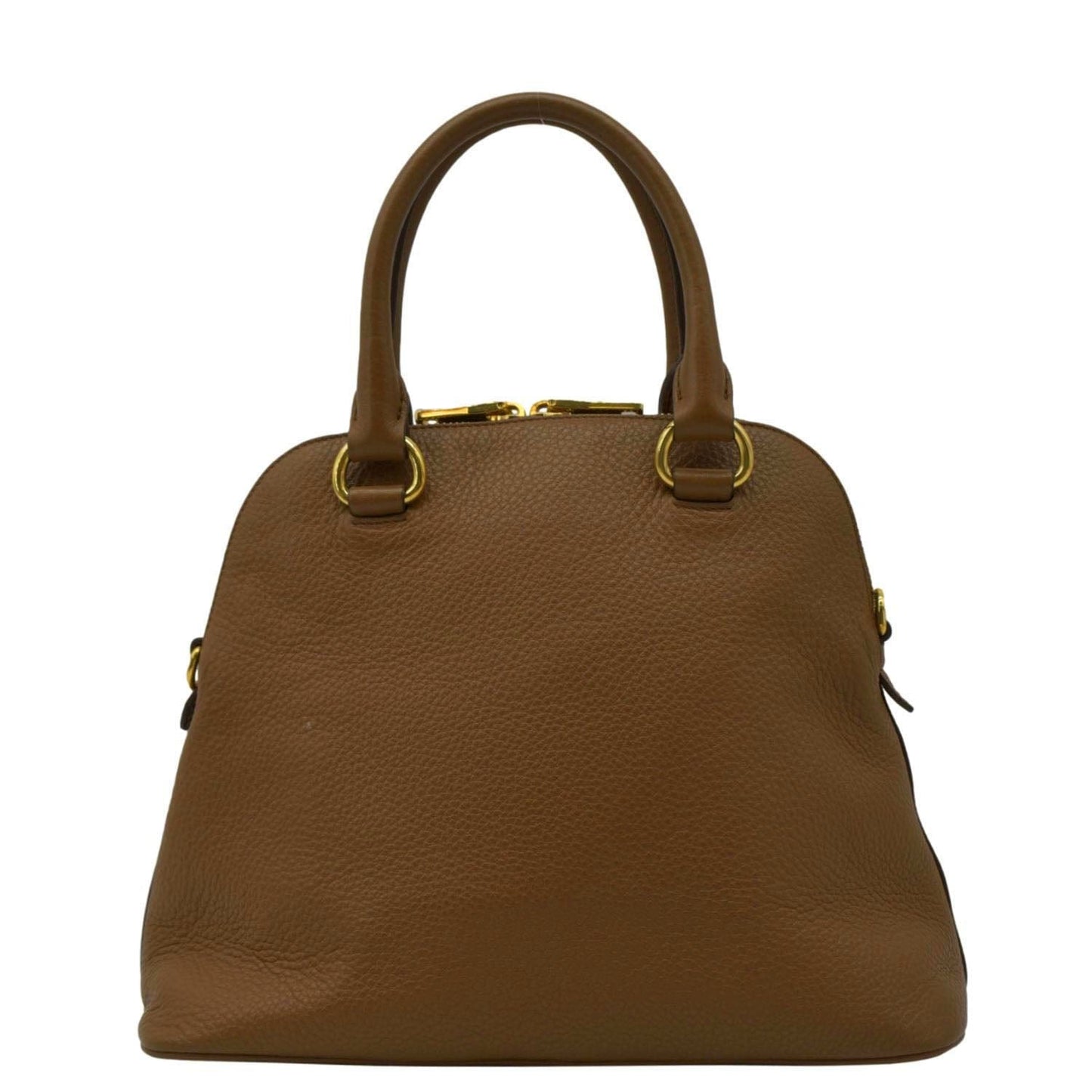 Prada Daino Tote Bag Leather Vitello Brown