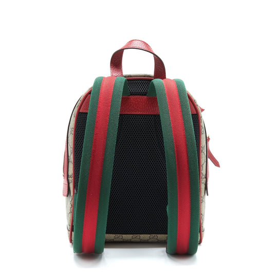 Gucci Cat Print Supreme Backpack Multicolour Red Pink