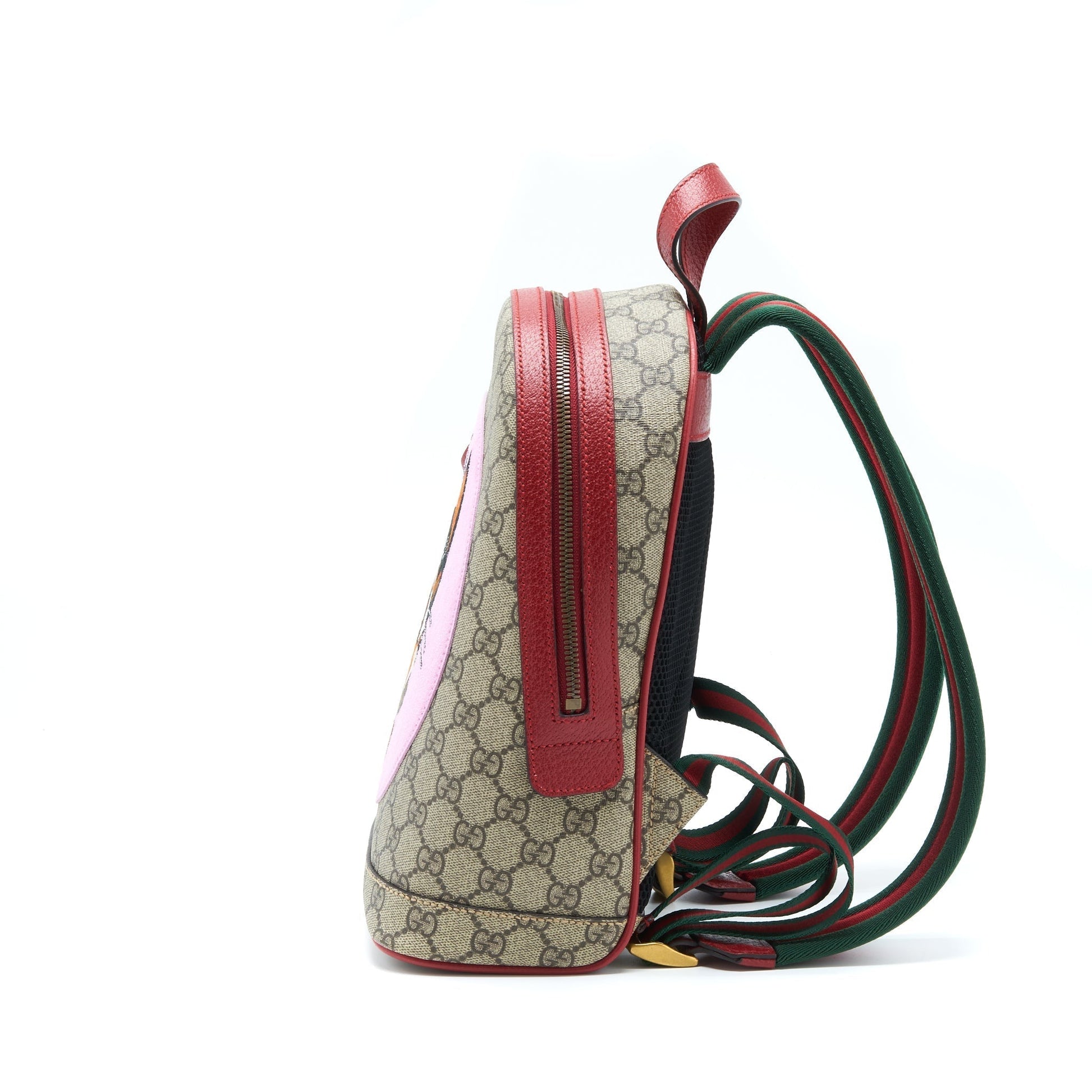 Gucci Cat Print Supreme Backpack Multicolour Red Pink