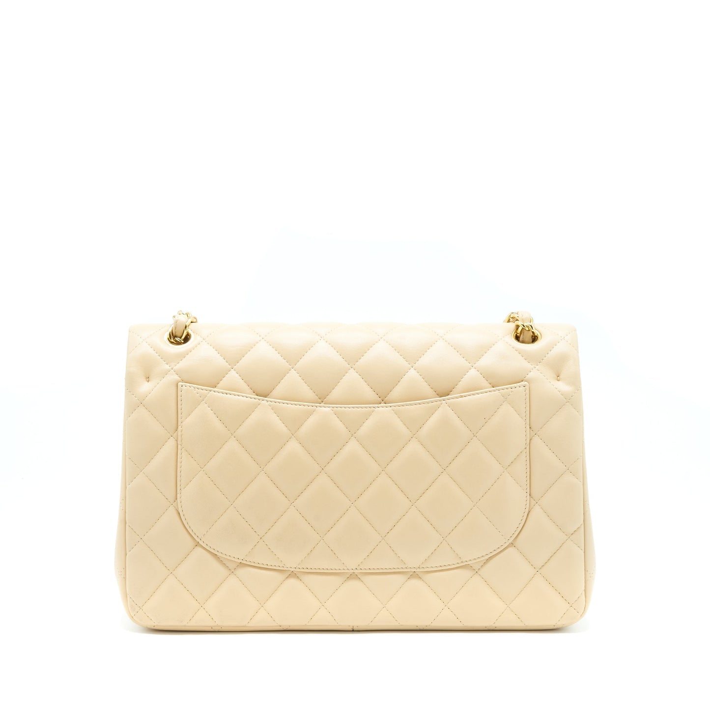 Chanel Jumbo Classic Double Flap Lambskin LGHW Beige Shoulder Bag